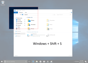 windows+shift+s together to take screenshot all together